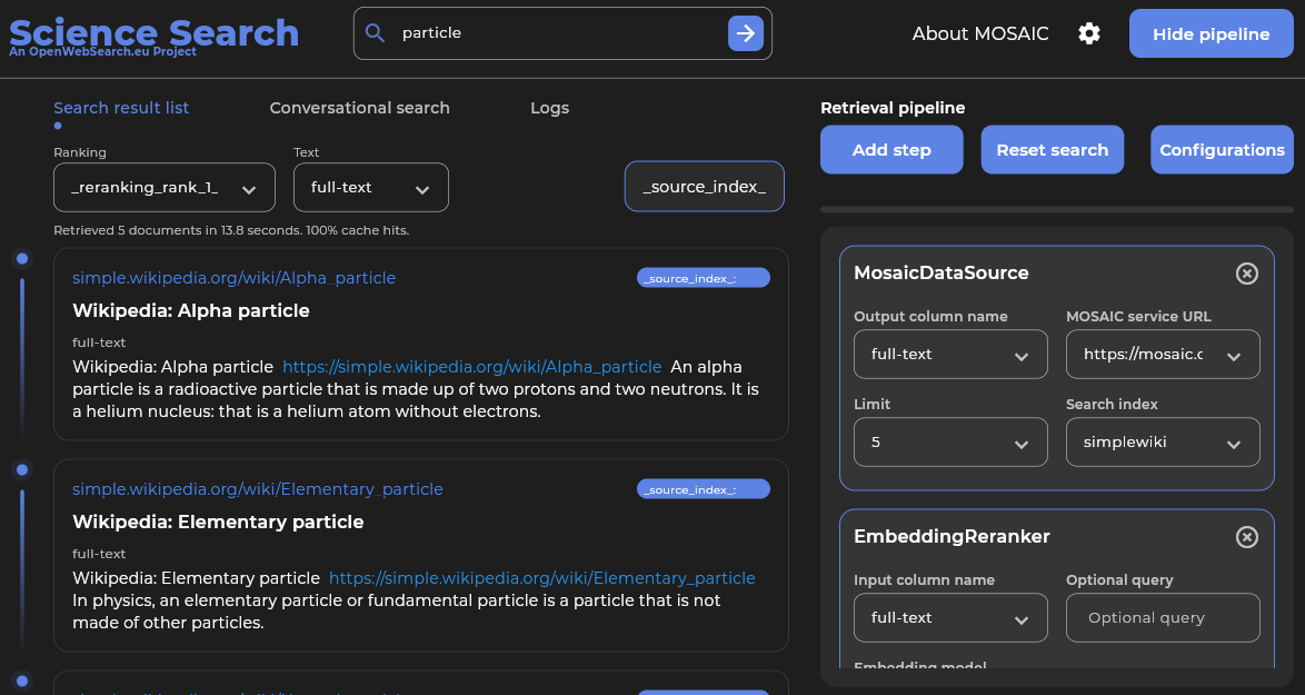 Science Search Engine